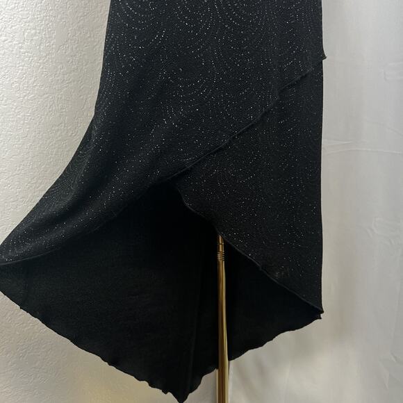 VTG City Triangles Dress Womens Large Glitter Babydoll Halter Hi Low Y2K Fairy - Picture 3 of 12